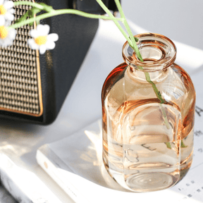 Bottle vase in round bottle
