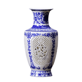 Chinese style openwork porcelain vase