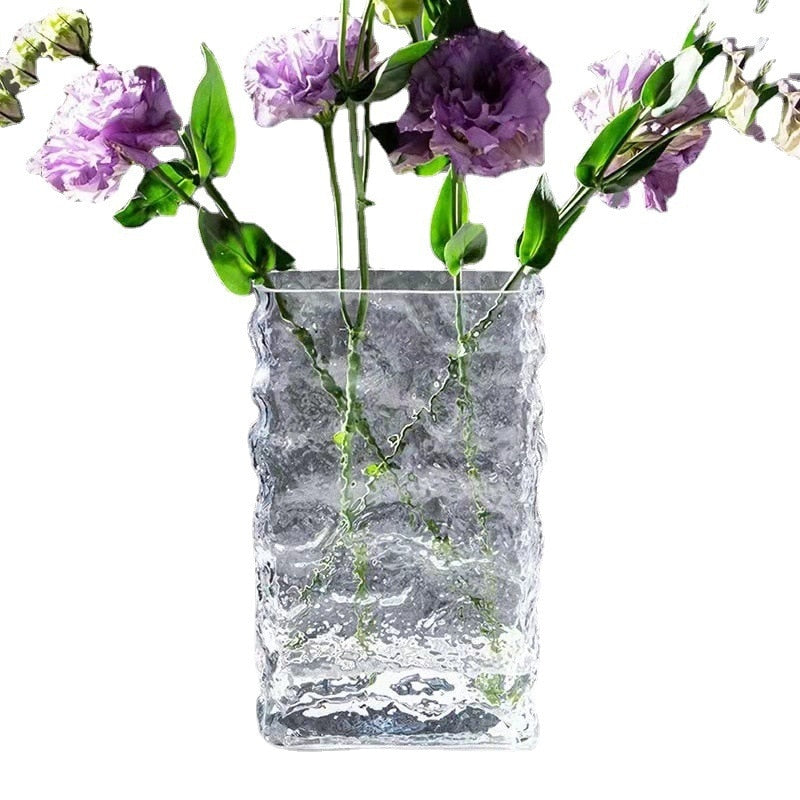 Clear glazed glass vase