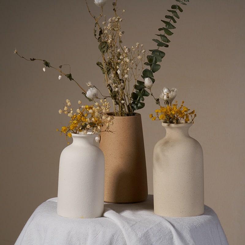 Minimalist Scandinavian ceramic vase