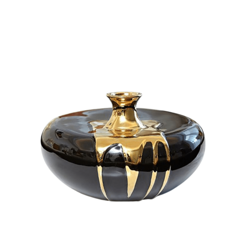 Modern black ceramic vase