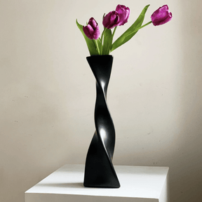 Modern twisted floor vase