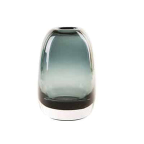 Round art deco vase in colored glass
