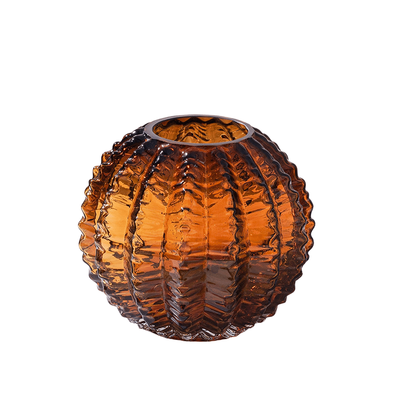 Round art deco vase in the shape of a cactus