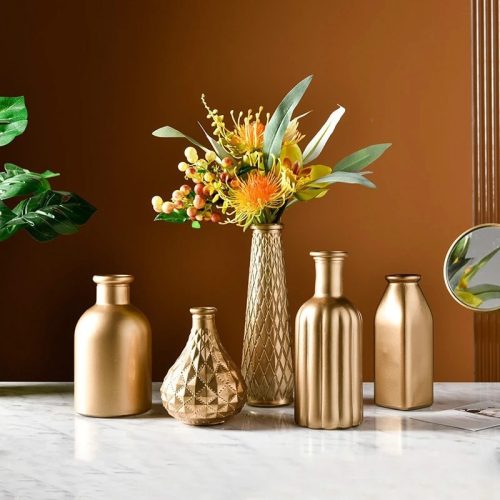 Nordic style golden vase