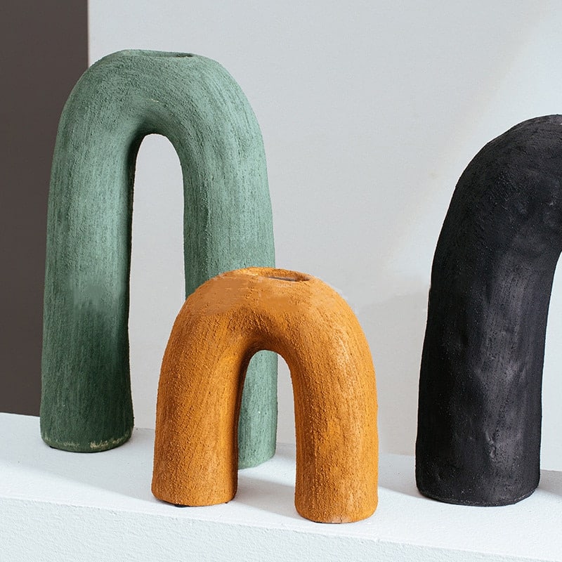 Colorful Modern Arch Ceramic Vase