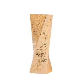 Vintage golden ceramic vase