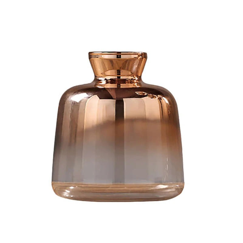 Small transparent amber vase