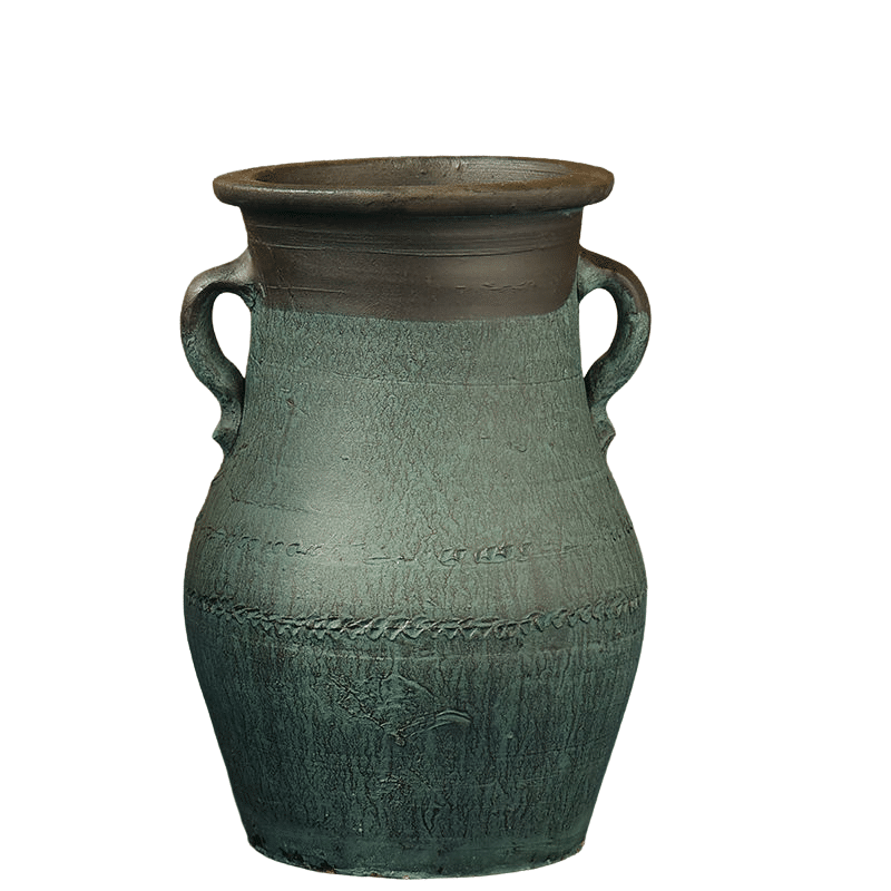 Antique amphora style terracotta vase