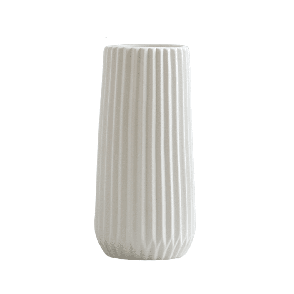 Modern white ceramic vase