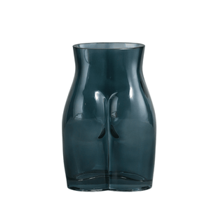 Female buttock vase in transparent glass