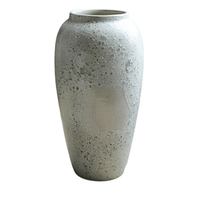 Matte white stoneware vase
