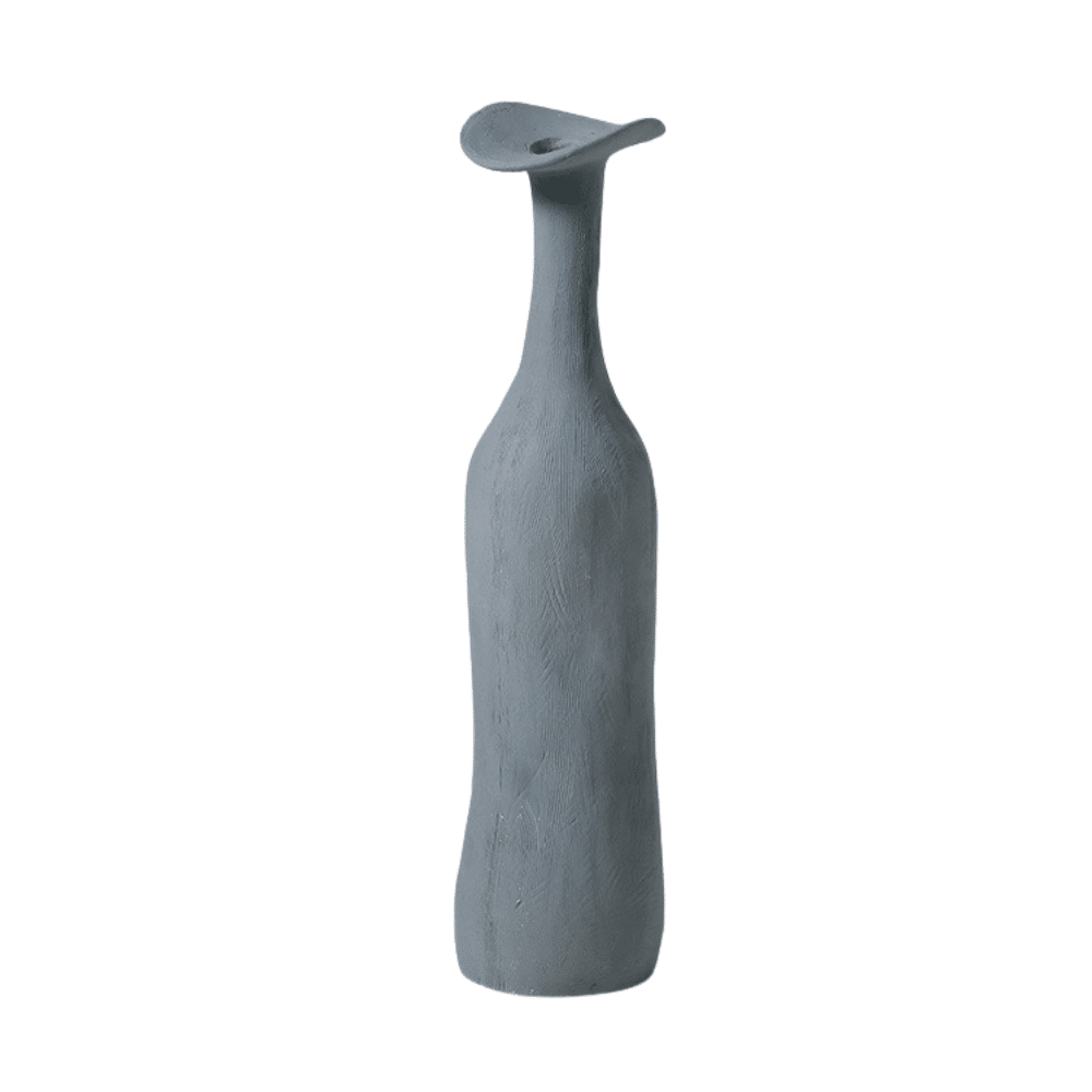Modern Morandi style vase in the shape of a bottle