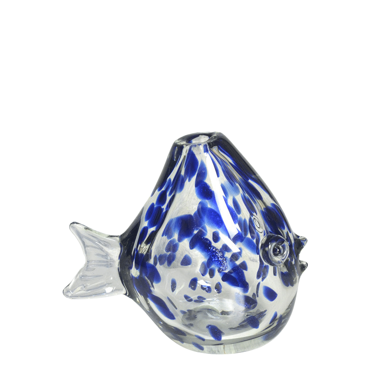 Murano glass fish vase
