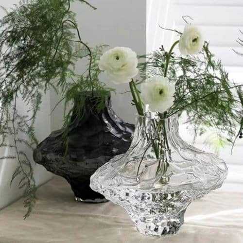 Transparent Murano vase in irregular glass7