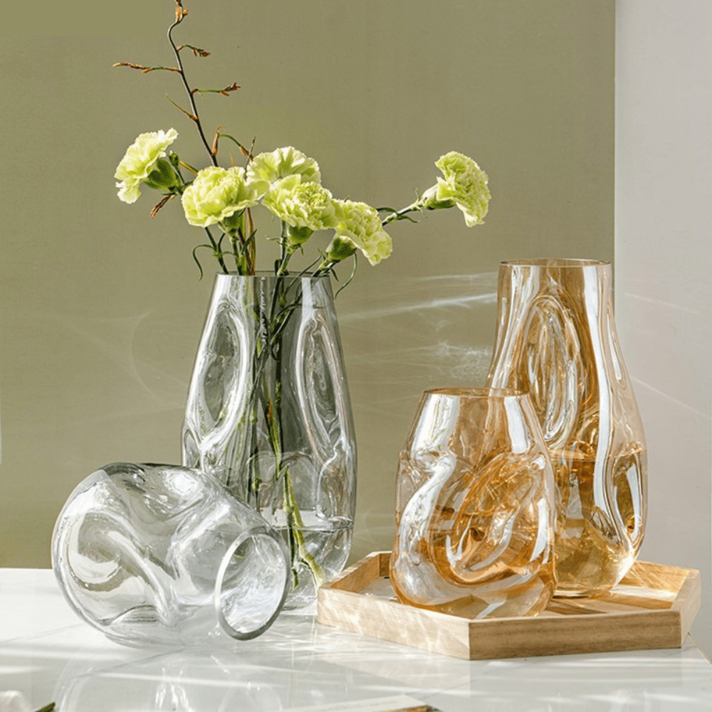Murano irregular glass vase