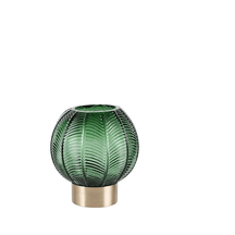 Round green standing vase