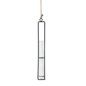 Glass tube hanging vase